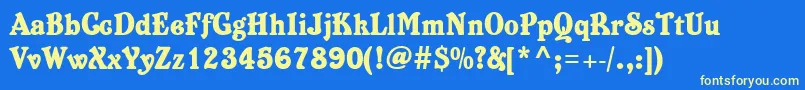 More about Belshaw Font Belshaw Font – Yellow Fonts on Blue Background