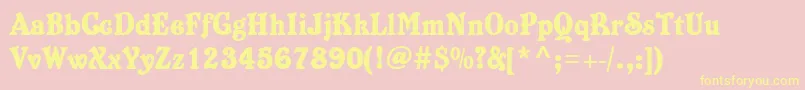 More about Belshaw Font Belshaw Font – Yellow Fonts on Pink Background