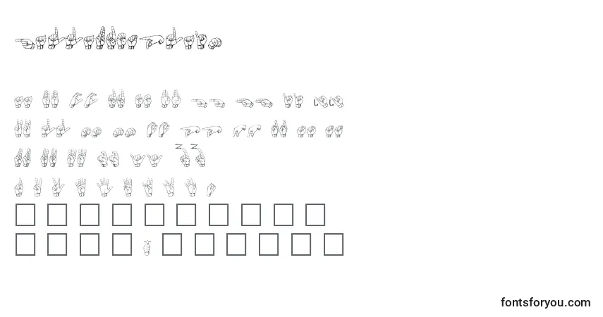 Fuente GallaudetPlain - alfabeto, números, caracteres especiales