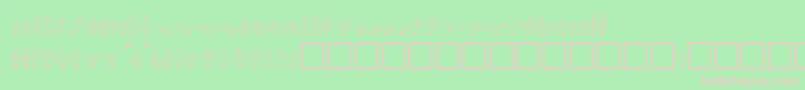 GallaudetPlain Font – Pink Fonts on Green Background