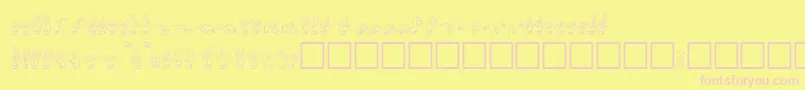 GallaudetPlain Font – Pink Fonts on Yellow Background