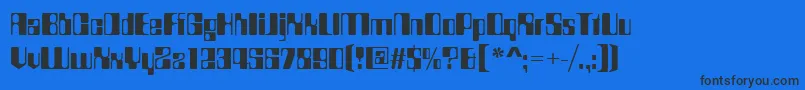 Countdownd Font – Black Fonts on Blue Background