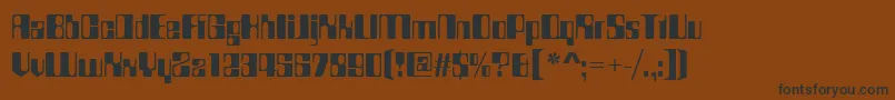 フォントCountdownd – 黒い文字が茶色の背景にあります