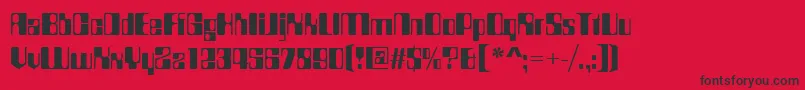 Countdownd Font – Black Fonts on Red Background