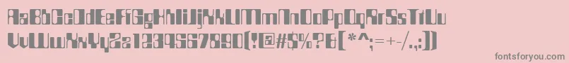 フォントCountdownd – ピンクの背景に灰色の文字