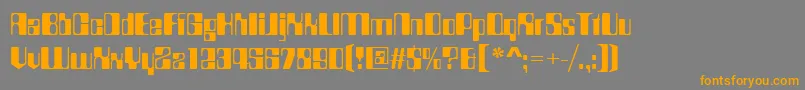 Countdownd Font – Orange Fonts on Gray Background