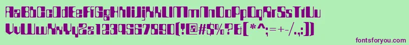 Countdownd Font – Purple Fonts on Green Background