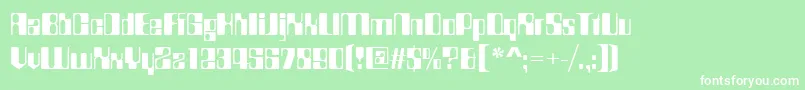 Countdownd Font – White Fonts on Green Background