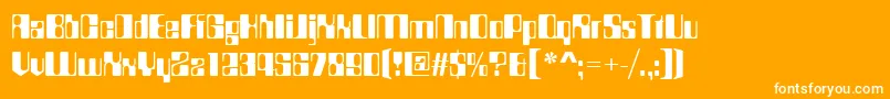 Countdownd Font – White Fonts on Orange Background