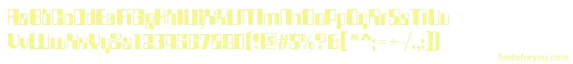 Countdownd Font – Yellow Fonts on White Background