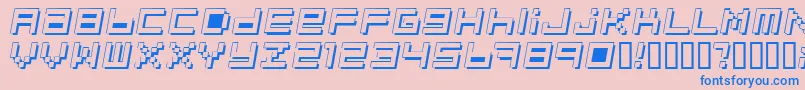 Optimal3D Font – Blue Fonts on Pink Background