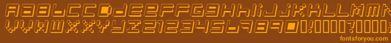 Optimal3D Font – Orange Fonts on Brown Background