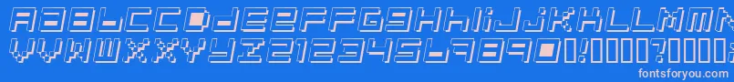 Optimal3D Font – Pink Fonts on Blue Background