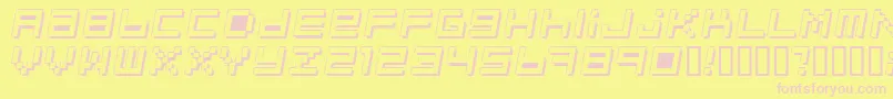 Optimal3D Font – Pink Fonts on Yellow Background