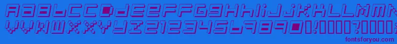 Optimal3D Font – Purple Fonts on Blue Background