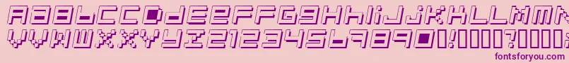 Optimal3D Font – Purple Fonts on Pink Background