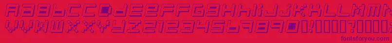 Optimal3D Font – Purple Fonts on Red Background