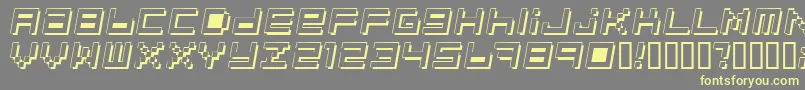 Optimal3D Font – Yellow Fonts on Gray Background