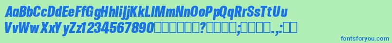 Czcionka CircusOfInnocents – niebieskie czcionki na zielonym tle
