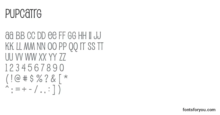 PupcatRg Font – alphabet, numbers, special characters