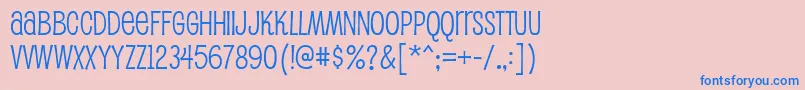 PupcatRg Font – Blue Fonts on Pink Background