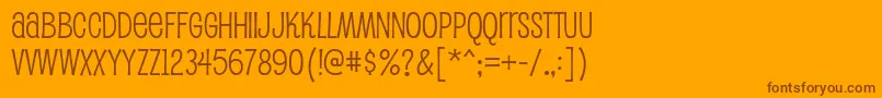 PupcatRg-Schriftart – Braune Schriften auf orangefarbenem Hintergrund