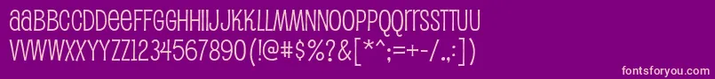 PupcatRg Font – Pink Fonts on Purple Background