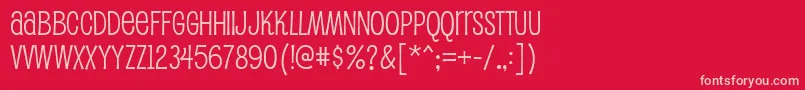 PupcatRg Font – Pink Fonts on Red Background