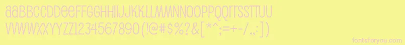 PupcatRg Font – Pink Fonts on Yellow Background