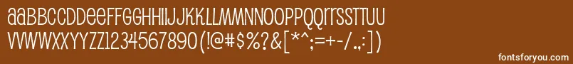 フォントPupcatRg – 茶色の背景に白い文字