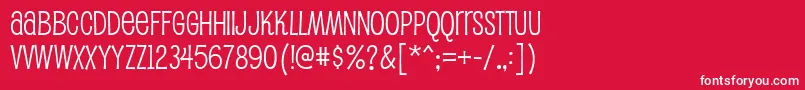 PupcatRg Font – White Fonts on Red Background