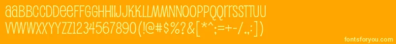 PupcatRg Font – Yellow Fonts on Orange Background