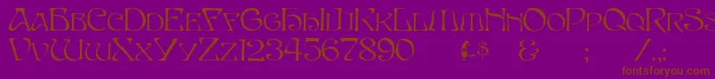 Capsbeta Font – Brown Fonts on Purple Background