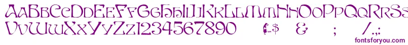 Capsbeta Font – Purple Fonts on White Background