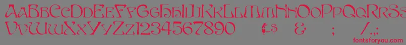 Capsbeta Font – Red Fonts on Gray Background