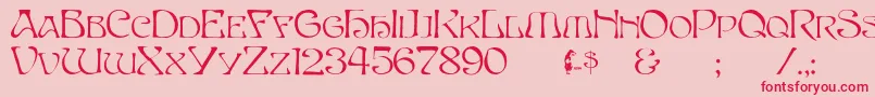 Capsbeta Font – Red Fonts on Pink Background