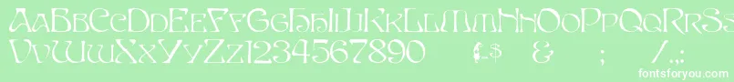 Capsbeta Font – White Fonts on Green Background