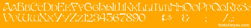 Capsbeta Font – White Fonts on Orange Background