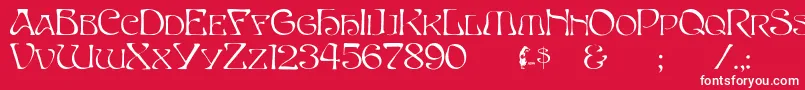 Capsbeta Font – White Fonts on Red Background