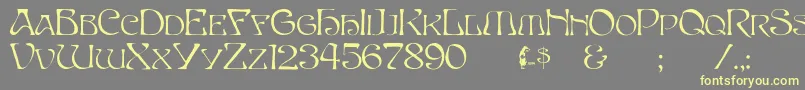 Capsbeta Font – Yellow Fonts on Gray Background