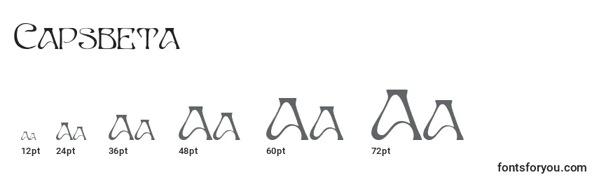 Размеры шрифта Capsbeta