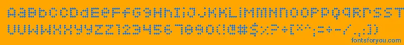 Squarodynamic 08 Font – Blue Fonts on Orange Background