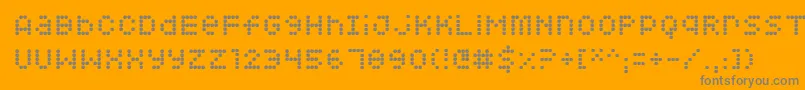 Squarodynamic 08 Font – Gray Fonts on Orange Background