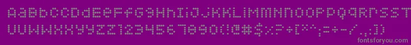 Weitere Informationen zur Squarodynamic 08-Schriftart Squarodynamic 08-Schriftart – Graue Schriften auf violettem Hintergrund