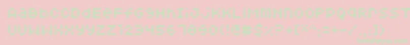 Squarodynamic 08 Font – Green Fonts on Pink Background