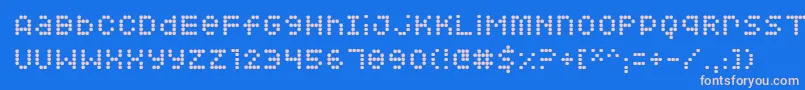 Squarodynamic 08 Font – Pink Fonts on Blue Background