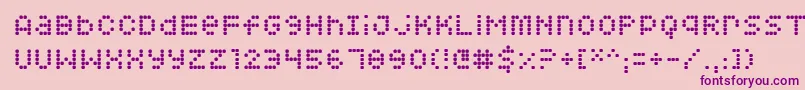 En savoir plus sur la police Squarodynamic 08 Police Squarodynamic 08 – polices violettes sur fond rose