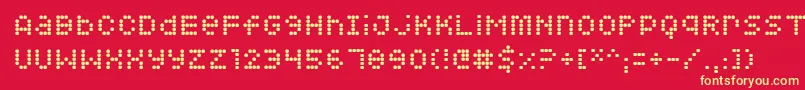 fuente Squarodynamic 08 – Fuentes Amarillas Sobre Fondo Rojo