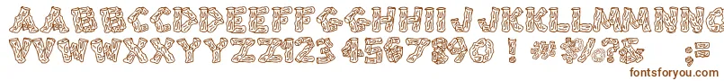 Шрифт Splinters – коричневые шрифты на белом фоне