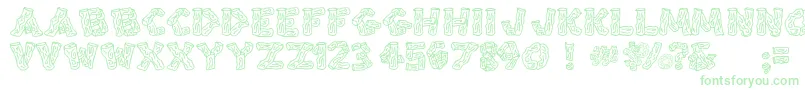 Splinters Font – Green Fonts on White Background